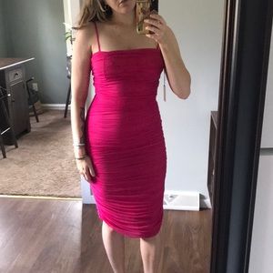 Aritzia Babaton Luxor Dress in fuschia